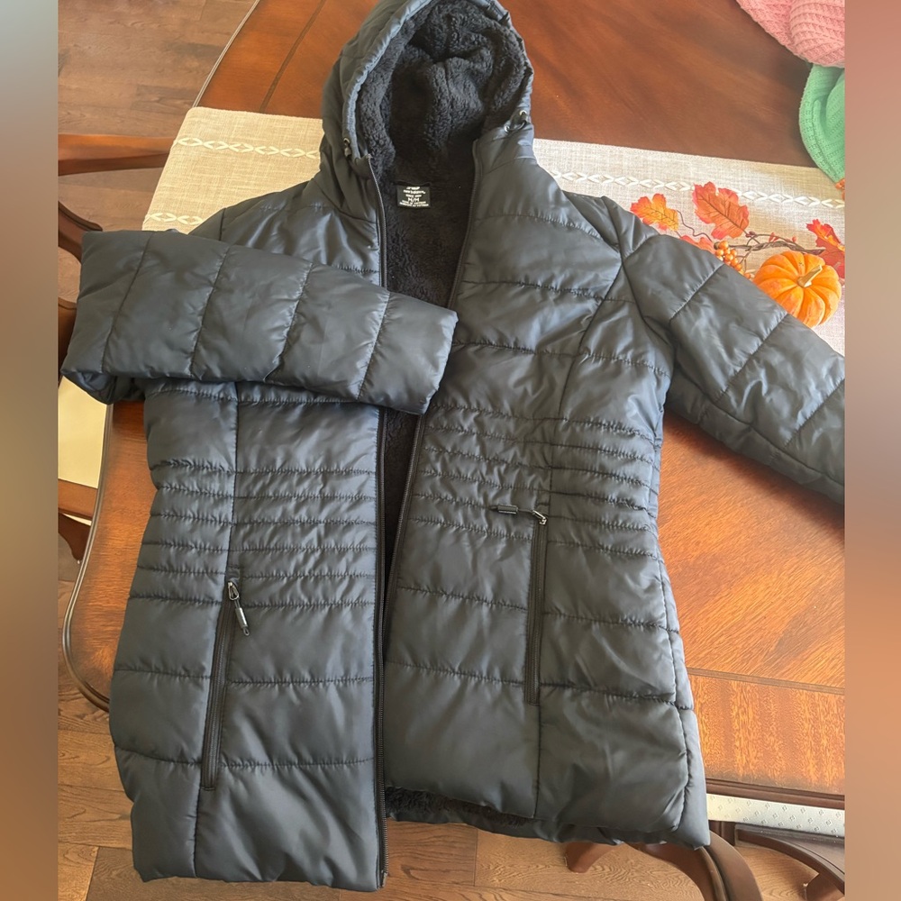 New Balance Black Quilted Semi Puff Coat